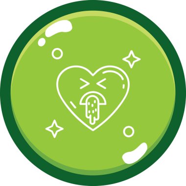 Bir kalp simgesinin vektör illüstrasyonu