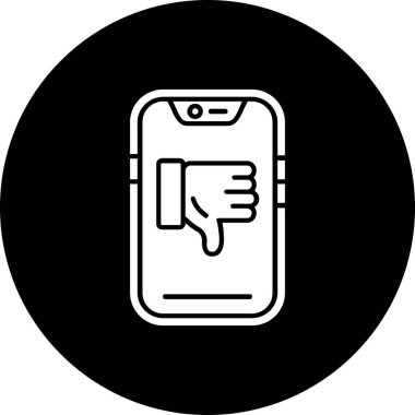 Baş parmaklı akıllı telefon, vektör illüstrasyonu