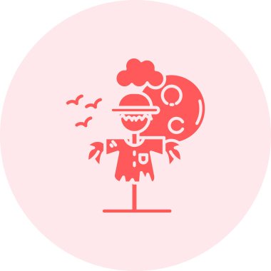 Beyaz arka planda şapkalı ve eşarplı bir adamın vektör çizimi. Mutlu Cadılar Bayramı konsepti.