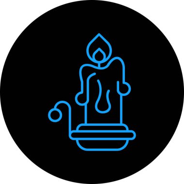 Bir mum simgesinin vektör illüstrasyonu