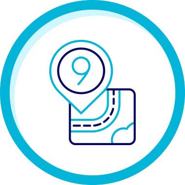 yol haritası pin simgesi vektör illüstrasyonu