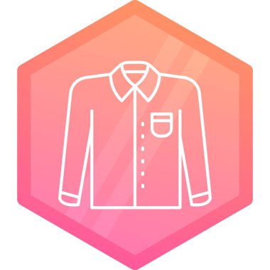 Gömlek simgesi, vektör illüstrasyonu