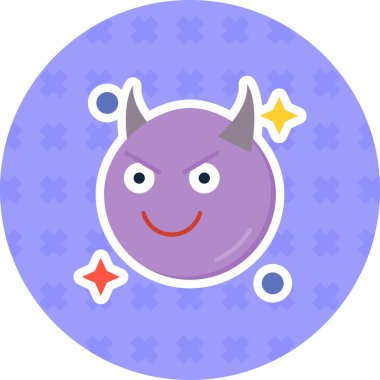 Şirin cadılar bayramı ikonu. vektör illüstrasyonu