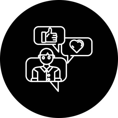 İleti simgesi vektör illüstrasyonlu konuşma balonları