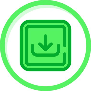 Yeşil daire simgesinin vektör illüstrasyonu