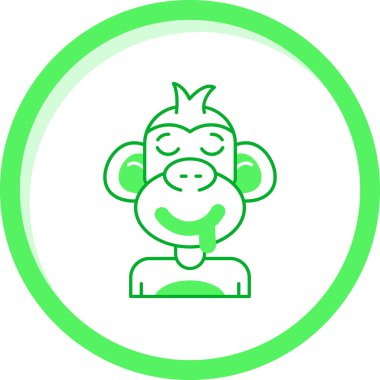 maymun ikon vektör illüstrasyonu