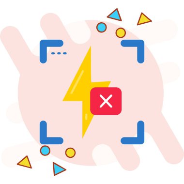 Basit bir kırık işaret simgesi ve düz oklar