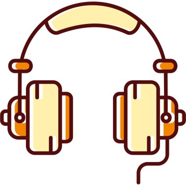 Kulaklık. Web simgesi basit illüstrasyon