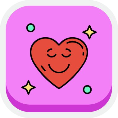 Bir kalp simgesinin vektör illüstrasyonu