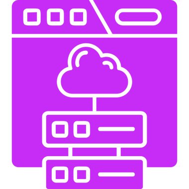 Bulut hesaplama. Web simgesi