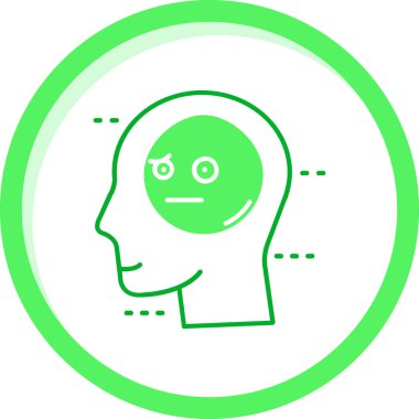 Beyaz arkaplanda soru işareti simgesi olan çizgi başı. baş sembolü. dosyalar, dosyalar, seçenekler, faq işareti. Renkli taslak konsepti. vektör