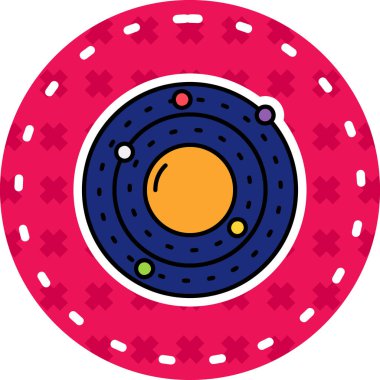 Uzay simgesi vektör illüstrasyonu