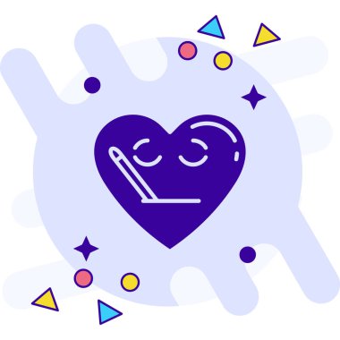 Ok simgesi vektör illüstrasyonlu kalp