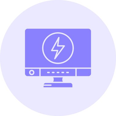 Bilgisayar. Web simgesi basit illüstrasyon