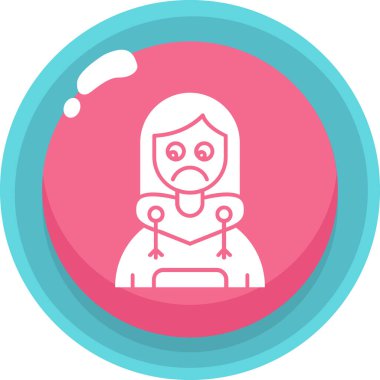 Ağlıyorum. Web simgesi basit illüstrasyon