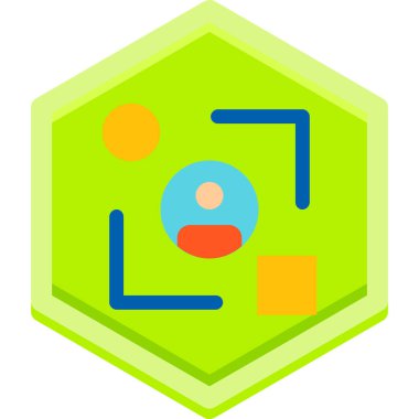 Yeşil ve mavinin vektör çizimi