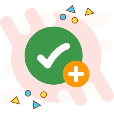 İşaretleme simgesi vektör illüstrasyonunu kontrol et