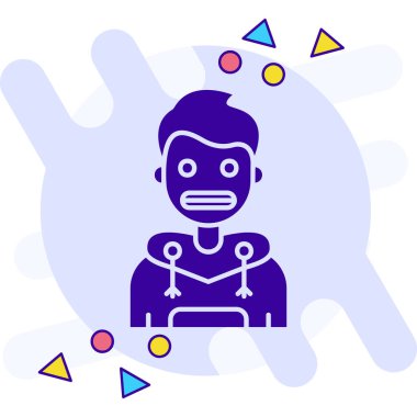 İnsan simgesi vektör illüstrasyonlu robot