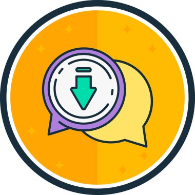 Konuş. Web simgesi basit illüstrasyon