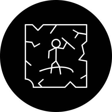 Bir harita simgesinin vektör illüstrasyonu