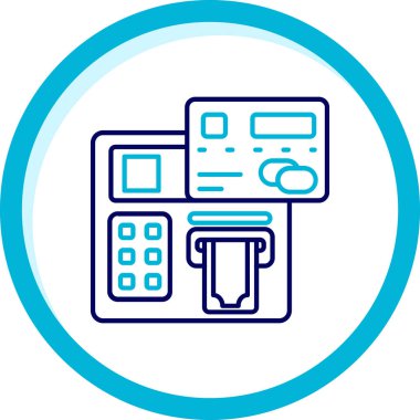 atm simgesi, vektör illüstrasyonu basit tasarım