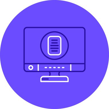 Bilgisayar. Web simgesi basit tasarım