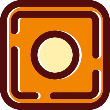 Kameranın izole edilmiş tek bir simgesinin vektör çizimi