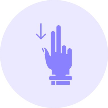 Bir parmak simgesi ile el