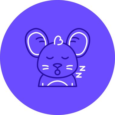 Tatlı uyuyan ayı simgesinin vektör çizimi