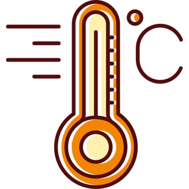sıcaklık simgesi vektör illüstrasyonu