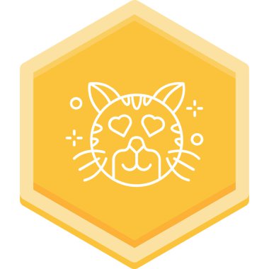 kedi simgesi vektör illüstrasyonu