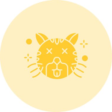 kedi simgesi vektör illüstrasyonu