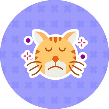 kedi simgesi, vektör illüstrasyonu