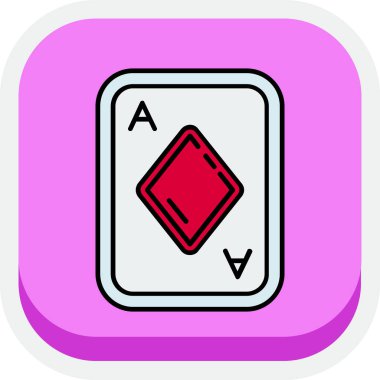 Kart simgesi, vektör illüstrasyonlu zar