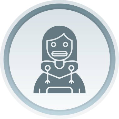 Kızım. Web simgesi basit illüstrasyon