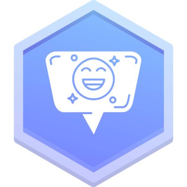 Mutlu bir gülümseme ile bir gülümseme ikonu, özet tarzı