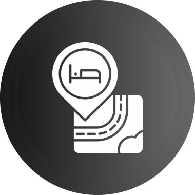 gps simge haritası vektör çizimi