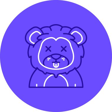 Ayı simgesi vektör illüstrasyonu