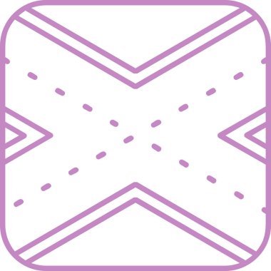 Bir çapraz simgenin vektör illüstrasyonu