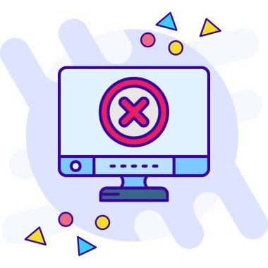 Hata. Web simgesi basit illüstrasyon