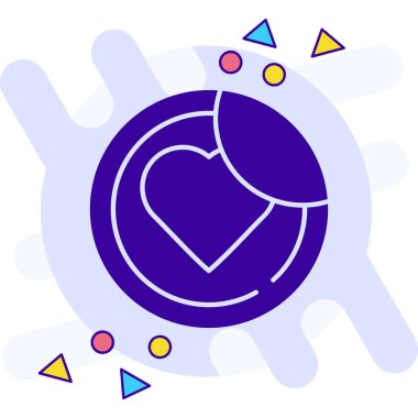 Aşk simgesi vektör illüstrasyonu