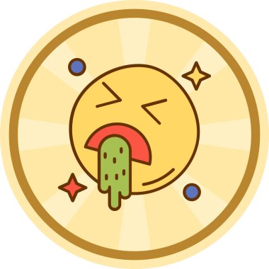 Mutlu kaktüs ikonu, vektör illüstrasyonu