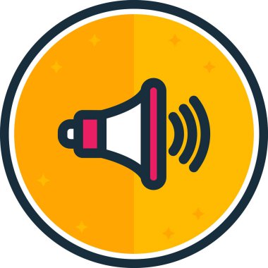 Konuşmacı. Web simgesi basit illüstrasyon