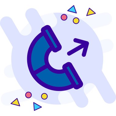 Mavi simge ve beyaz arkaplan vektör çizimi