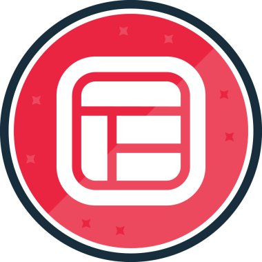 Bir kırmızı yıldız simgesinin vektör illüstrasyonu