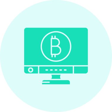 Bitcoin simgesi vektör illüstrasyonu