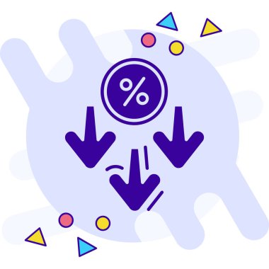 İndirim indirimi simgesi - taslak biçimi