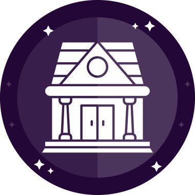 Bina. Web simgesi basit illüstrasyon