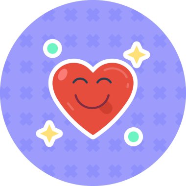 kalp aşk ikonu düz stil