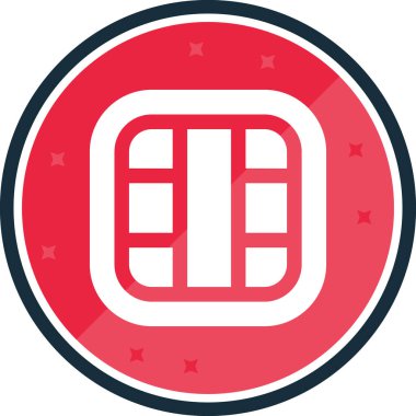 Rozet rozet simgesi doldurulmuş taslak biçimi